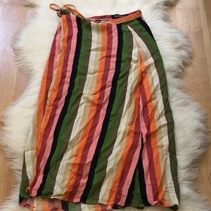 The Reformation Rainbow Wrap Skirt Size Small/4.